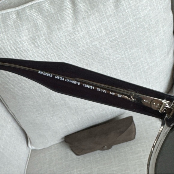 Ray Ban RB0298S Mega Hawkeye Unisex Plastic Sunglass 1396B1 Dk Grey Transp Gray - Picture 12 of 16